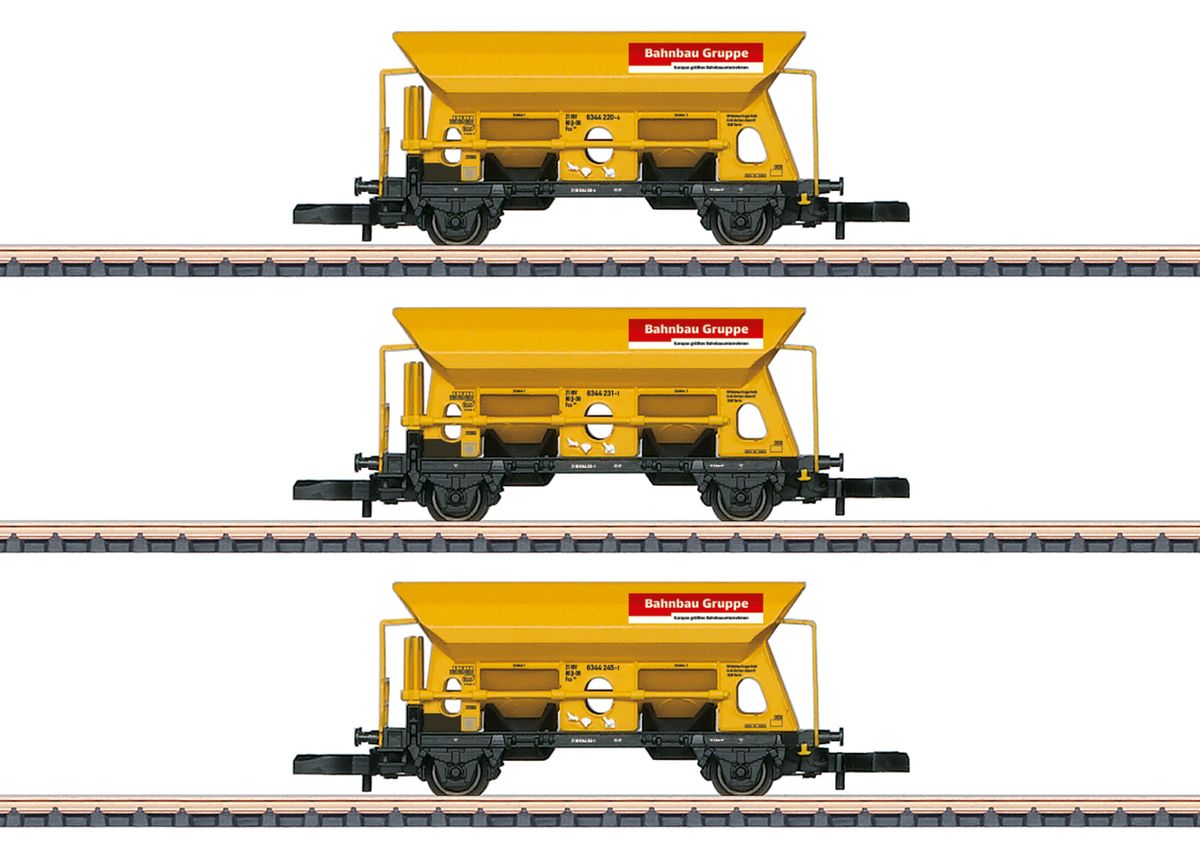Märklin Z-skala - DBG pukkvogner for arbeidstog, sett med 3 vogner