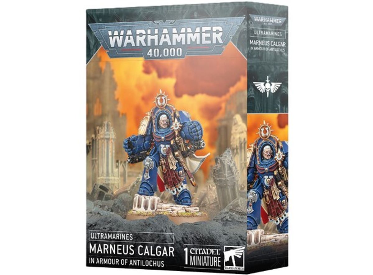 Warhammer 40K, Ultramarines, Marneus Calgar in armour of Anthilocus