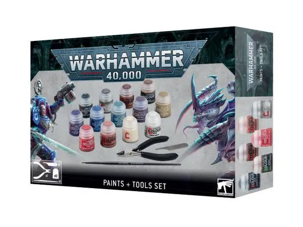 Hovedbilde Warhammer 40K, Paints + tools set