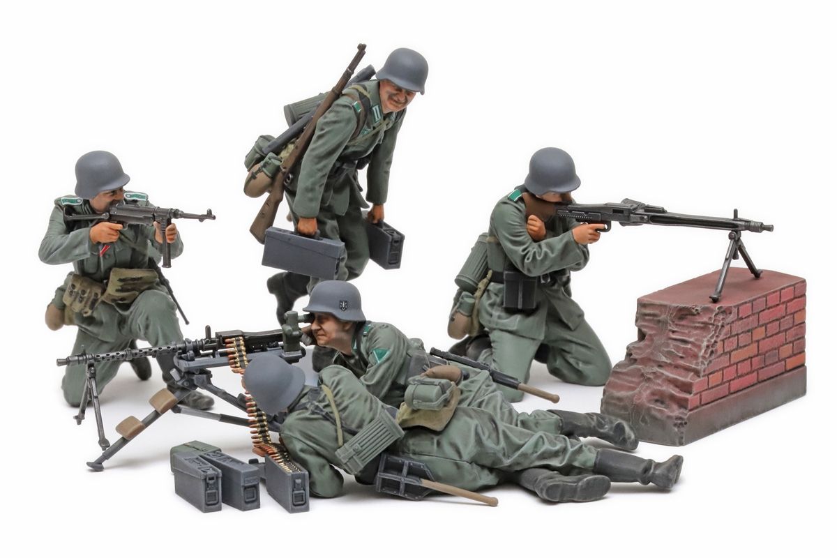 Tamiya - 1/35 Figurer, German machine gun team, WWII