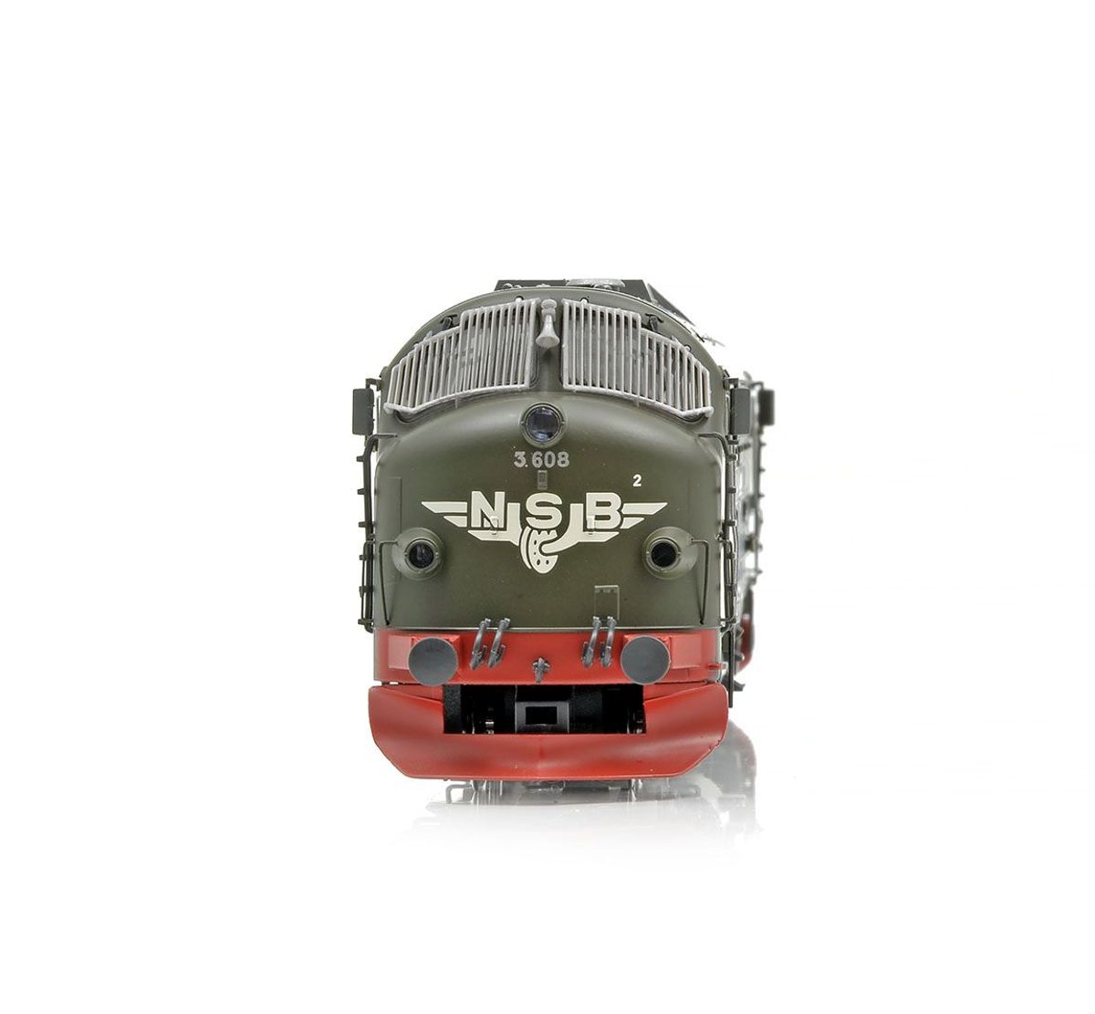 NMJ Topline+ NSB Di3a.608 grønn, gitter og snøploger, DC