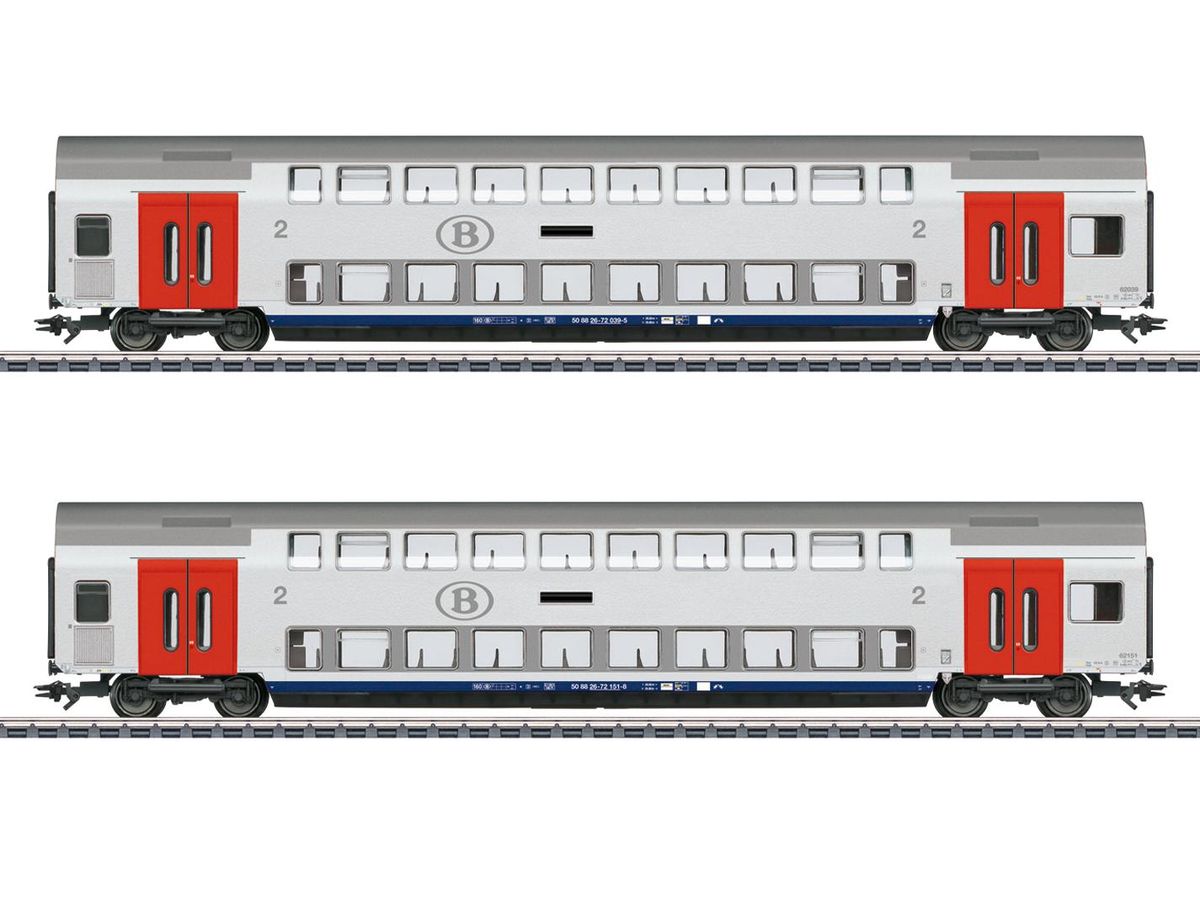 Märklin - SNCB personvognsett, 2-etasjes